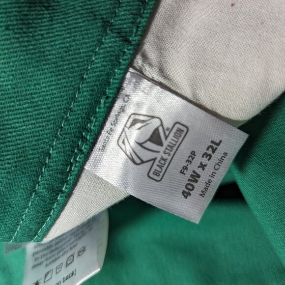 Genuine Black Stallion 40 x 32 FR work pants welding - Flame Resistant Green - Picture 4 of 5